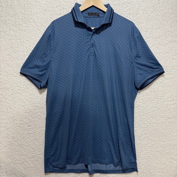 G/FORE | Shirts | Gfore Mens Xl Blue Geometric Print Short Sleeve Golf ...